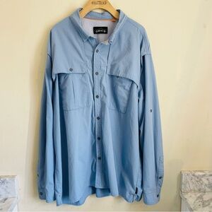 Orvis Performance Fishing Shirt Sky Blue size XXL Quick Dry Vented
